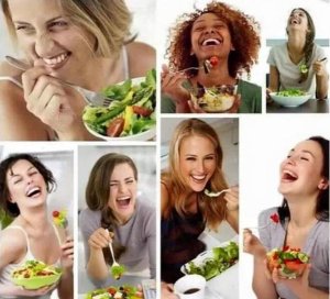 Tire a salada e o sorriso é parecido com fotos de gente correndo em publicações